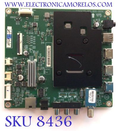 MAIN PARA TV INSIGNIA RESOLUCION (3840 x 2160) / NUMERO DE PARTE XLCB02K131 / 715GA715-M01-B00-005K / DISPLAY ST5461D12-6 / MODELO NS-55F301NA22